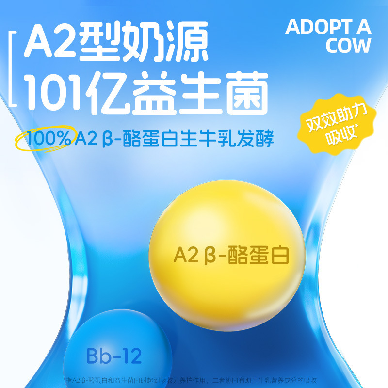 认养一头牛首款冷藏A2β酪蛋白101亿益生菌酸奶200g早餐奶学生奶|undefined