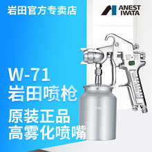 日本岩田喷枪W-71喷枪喷漆汽车家具木器吸上式上壶跨境油漆喷枪