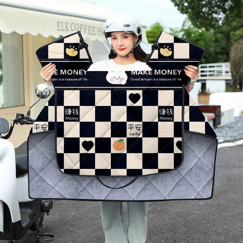 電動自転車用防風カバー 冬用 サメ皮風 厚手 耐摩耗性 耐汚れ性 防寒 バッテリーカー オートバイ 新型|undefined