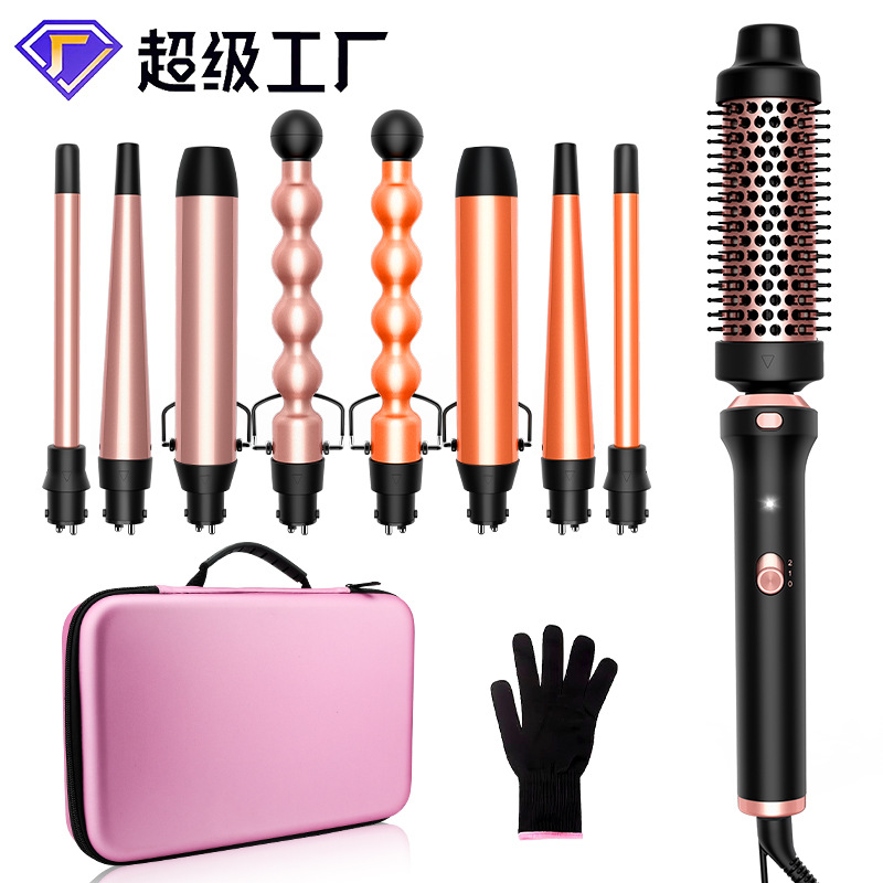 Women's Household Multifunctional Curling Hair Rod Five-in-One Tube Changing Curling Hair Rod No Injury to Hair Negative Ion Large Wave Household