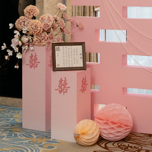 结婚立柱订婚宴布置装饰套装礼路引摆件甜品台折叠kt板罗马柱道具