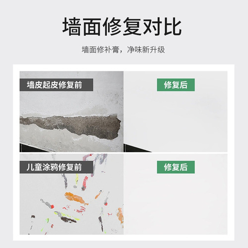Clean smell wall repair paste, home decoration putty paste, waterproof and mildew-proof nail hole repair, clean smell environmentally friendly wall repair paste wholesale
