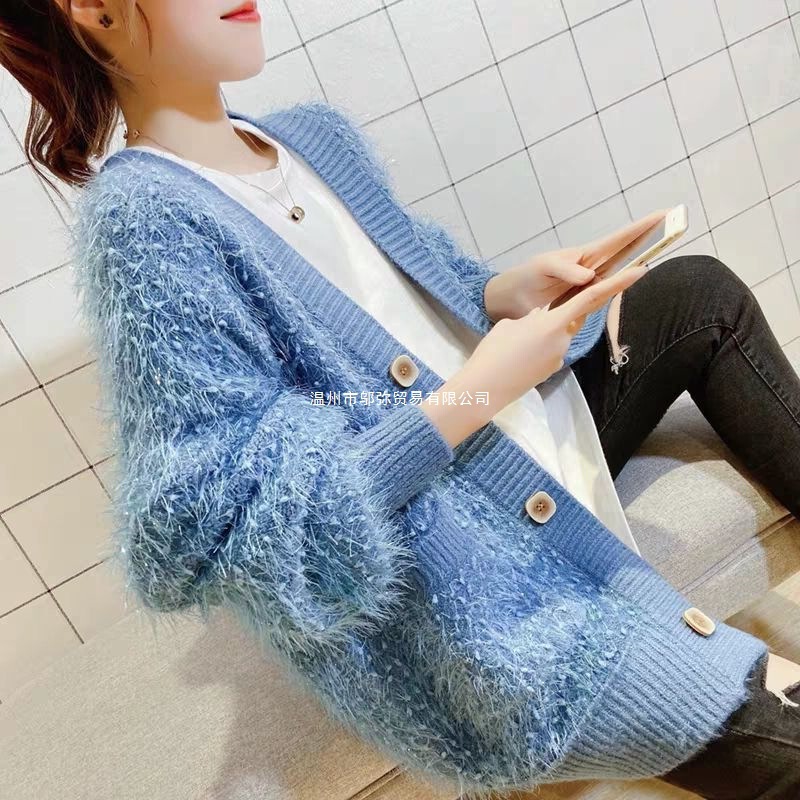 Women's Cardigan Sweater 2026 New Spring Sweet Japanese Style Mid-Length Thick Tassel Knitwear Fairy Trend