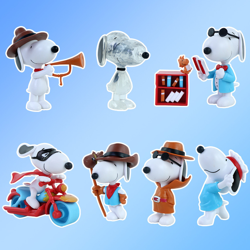 Story Club Snoopy Series Figures Dog Gashapon Machine Doll Car Desktop Ornaments Decoration Girls Gift Batch