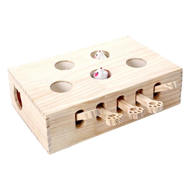 Red roja TikTok madera maciza gato juguete divertido gato buen ayudante