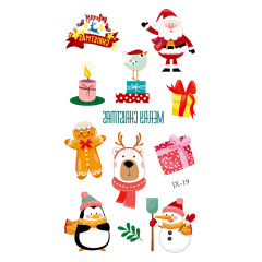 Colorful Christmas Tattoo Stickers Waterproof Holiday Party Party Children Disposable Tattoo Stickers Wholesale