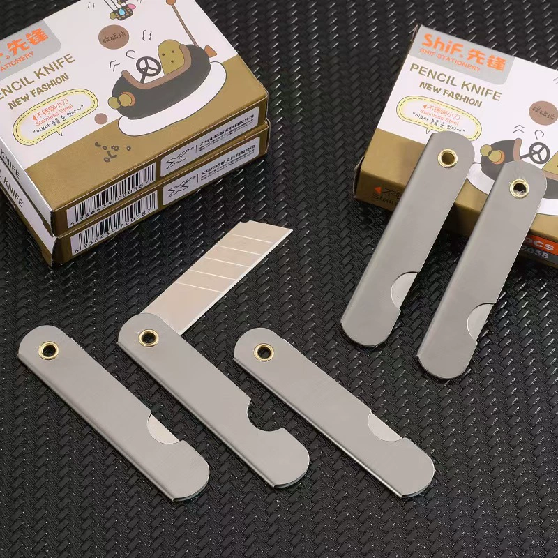 Pioneer углеродистая сталь складной нож для студентов бумажный карандаш многоразовые ножи складные портативные ножи офисные ножницы