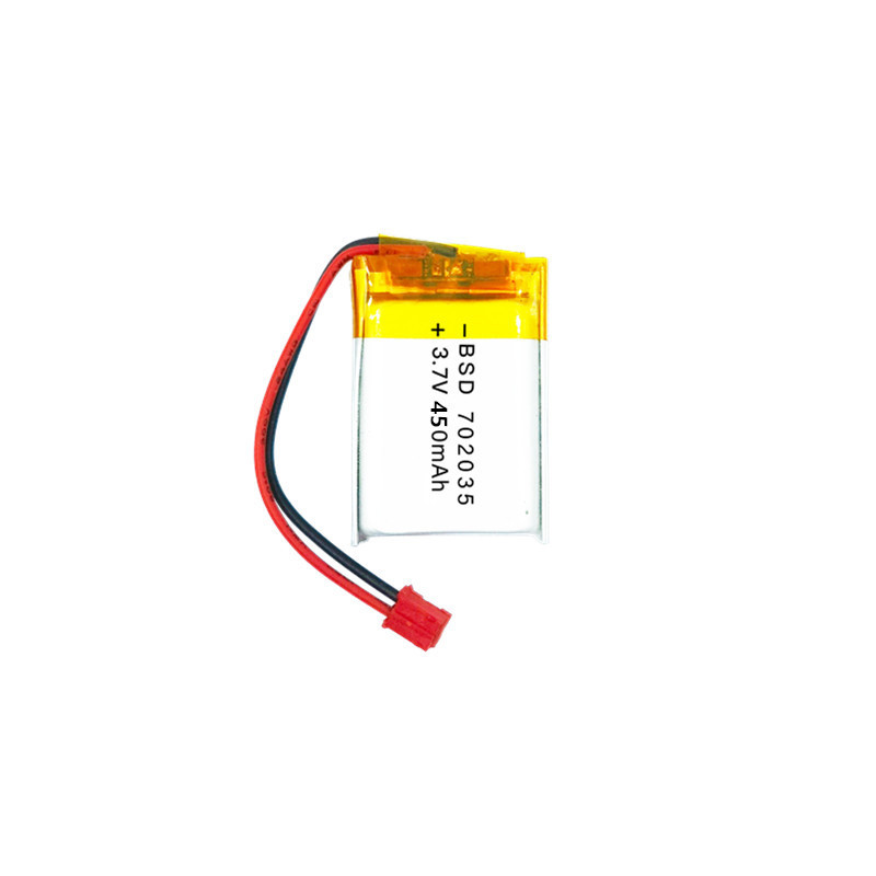 702035 폴리머 리튬 배터리 450mAh 드론 스마트 시계 휴대용 팬 충전식 배터리 3.7V