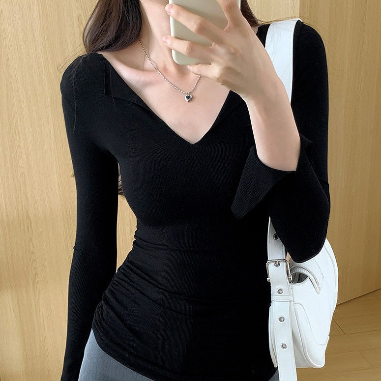 Sexy base body-friendly autumn design long-sleeve