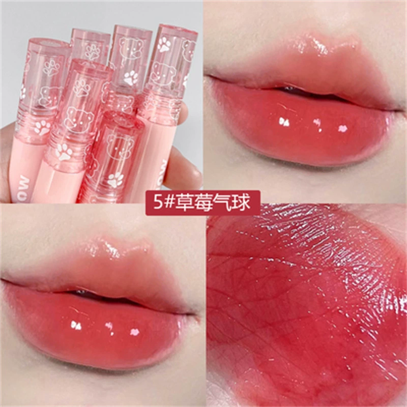 Matte lip gloss, lipstick, translucent shading, mirror effect