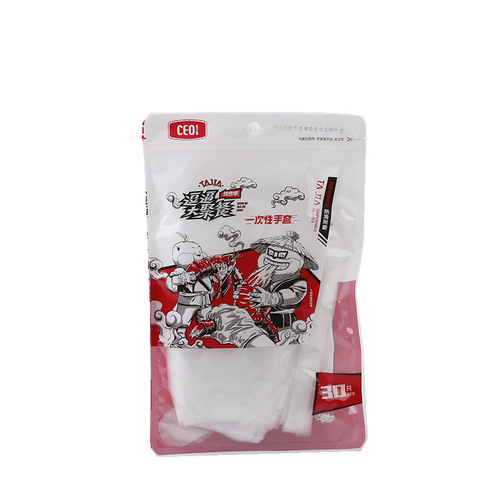 Xiyiou Disposable Gloves Wholesale Food Grade Catering Takeaway Edible Transparent Plastic Lobster PE Glove Film