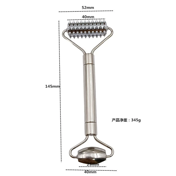 Zinc alloy roller+microneedle head