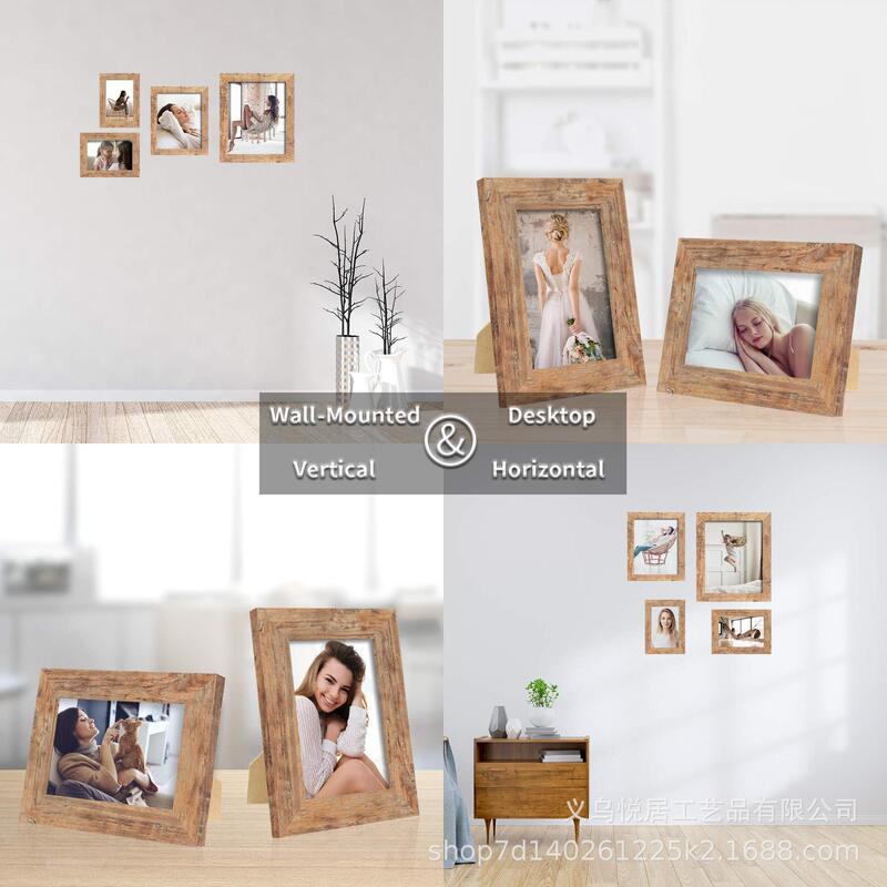 Retro 8X10 Photo Frame 4X6, 5x7inch High-Definition Real Ps Rustic Wood Grain Frame, 8 X 10 Picture Frame, Customized Retro 8X10 Photo Frame 4X6, 5x7inch High-Definition Real Ps Rustic Wood Grain Frame, 8 X 10 Picture Frame, Customized
