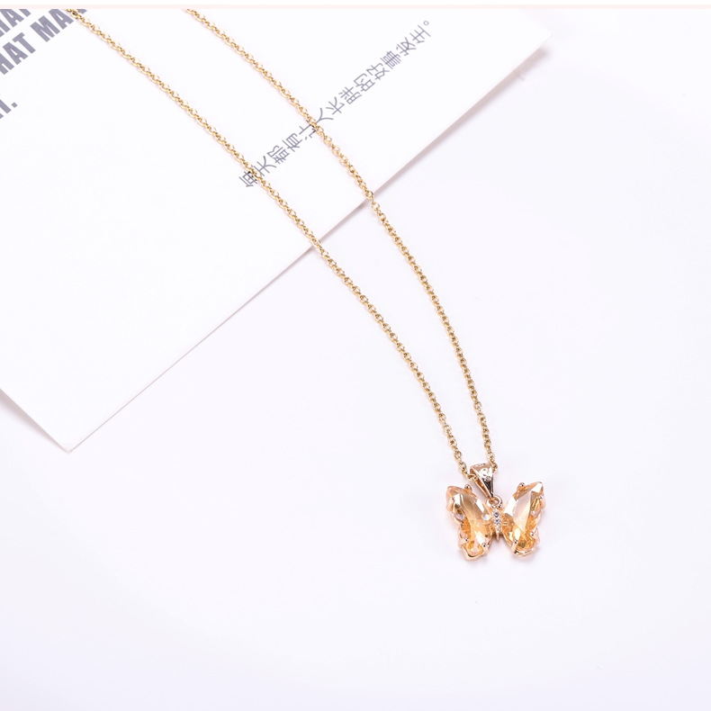 Plating Design 20 PCS/Package 15 * 19mm Copper Glass Butterfly Pendant