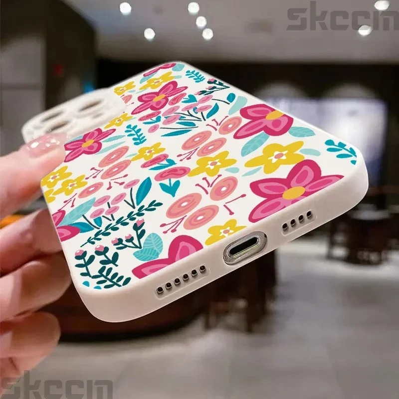 iPhone 15 Pro Max, Apple 14, 13, 12, 11 uyumlu renkli kalp desenli şık ve yaratıcı telefon kılıfı