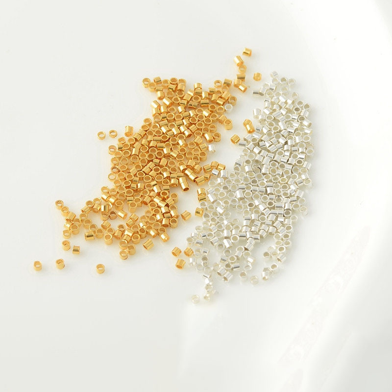 Color retention S925 sterling silver positioning tube positioning bead finishing fixed clip clip flat spacer bead manual DIY accessories material