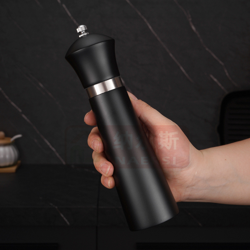 新しい黒と白の胡椒研磨器手動胡椒研磨器塩研瓶陶磁器芯家庭用厨房工具|undefined