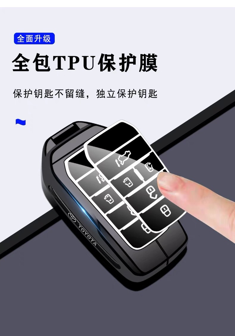 Suitable for Toyota Key Cover Ralink Chr Wilanda Asia Dragon Lingfang Lingshang Platinum 4X Car Buckle Bz3 Shell