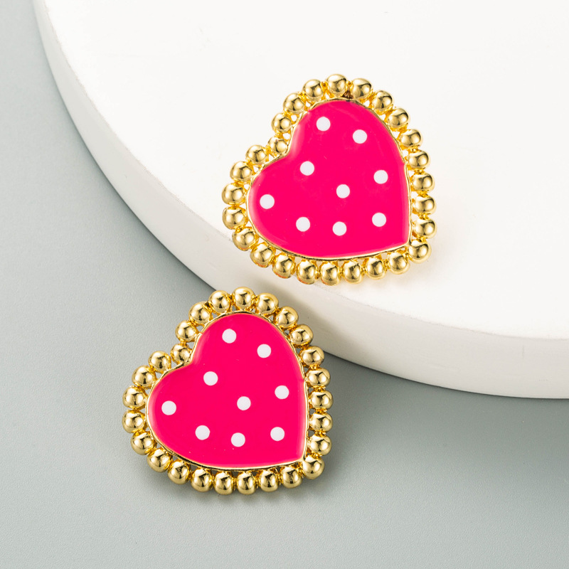 New Fashion Alloy Dripping Wave Dim Sum Earrings display picture 5