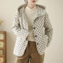 冬季新款波点连帽棉服