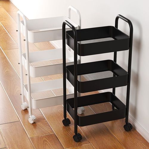 Kitchen shelf rack, floor-standing multi-layer household microwave shelf, vegetable storage rack, oven rack, storage rack with wheels