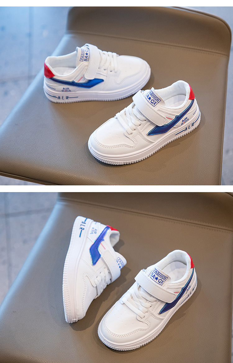 Petites chaussures blanches en cuir à semelle souple pour filles, chaussures de sport pour enfants, taille moyenne, nouvelle collection printemps et automne_voghion.com