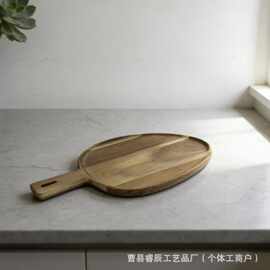 木质托盘家用早餐面包盘不规则披萨盘下午茶点心水果盘西餐牛排盘