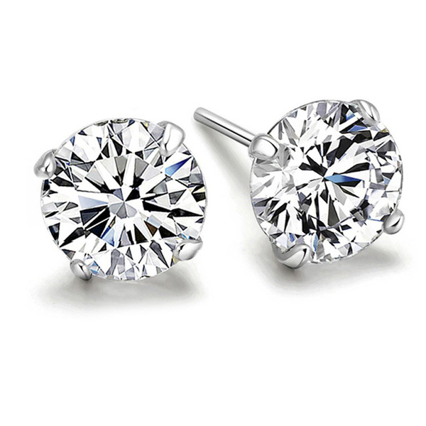earrings with zircon