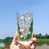 Glossy Japanese crystal with glass, brand wineglass, cup, internet celebrity, hand painting