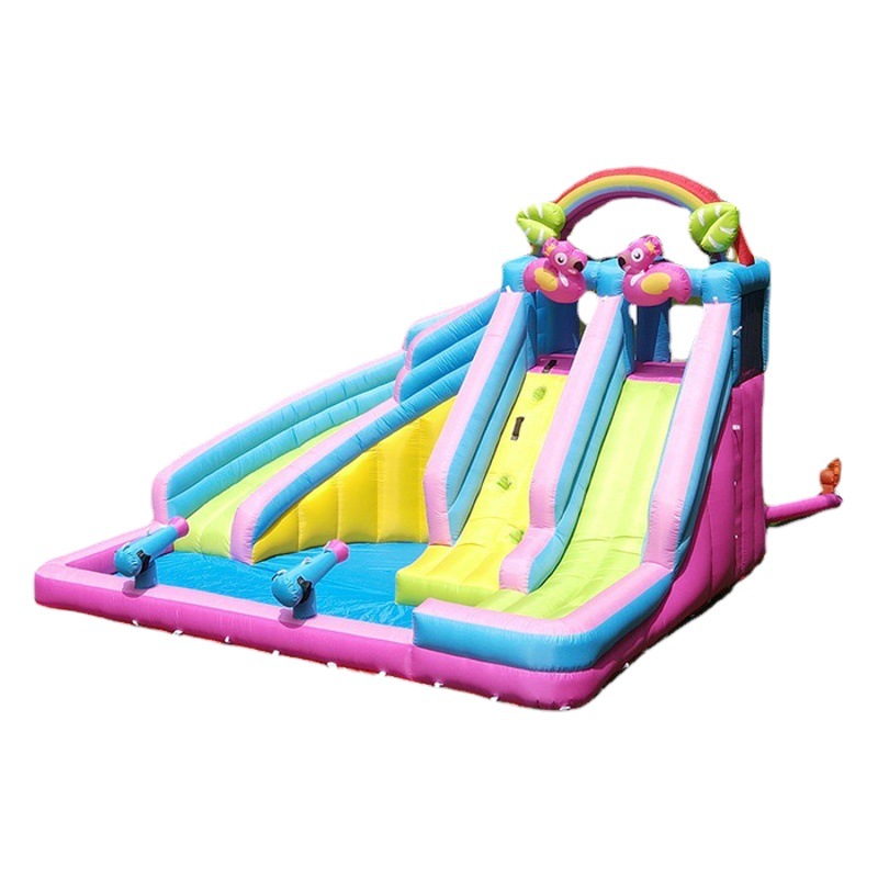 Castillo inflable para niños, casa interior, pequeño tobogán, castillo travieso, trampolín, juguete para bebé, casa de dulces