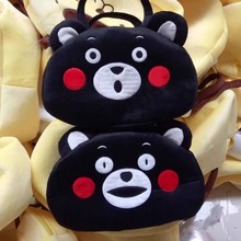 创意熊本拎挎包Kumamon毛绒布朗熊旅行包生日礼物 女可爱单肩包