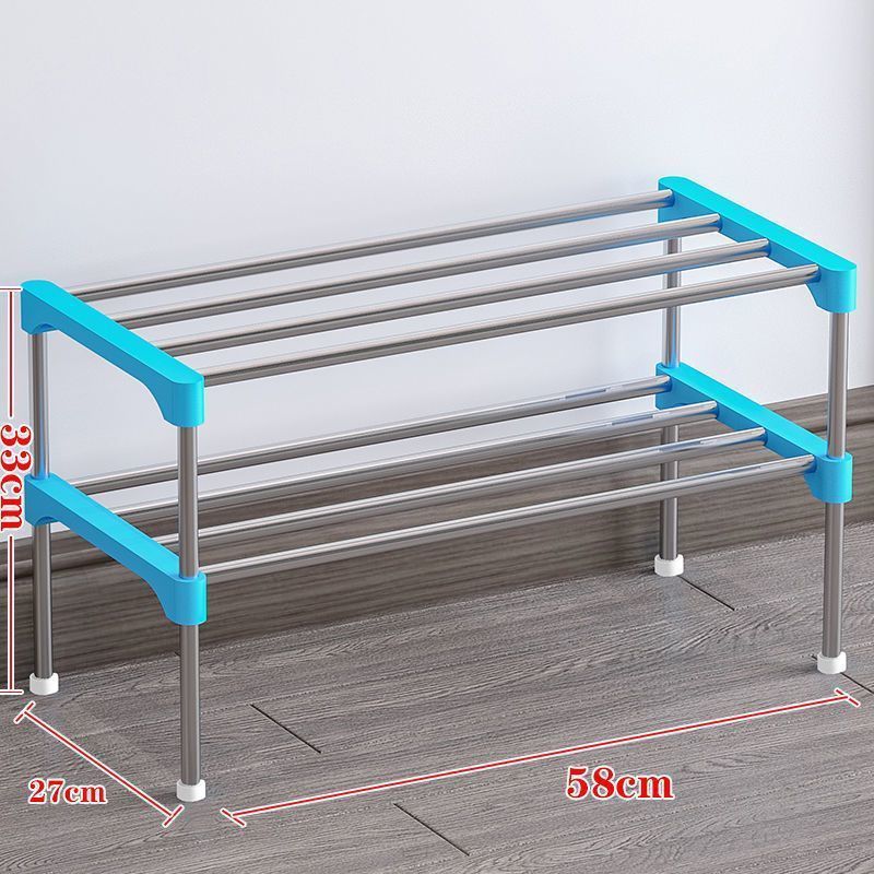 Estante de zapatos simple hogar dormitorio económico multicapa puerta de alquiler de almacenamiento espacio de ahorro de montaje estante de zapatos al por mayor