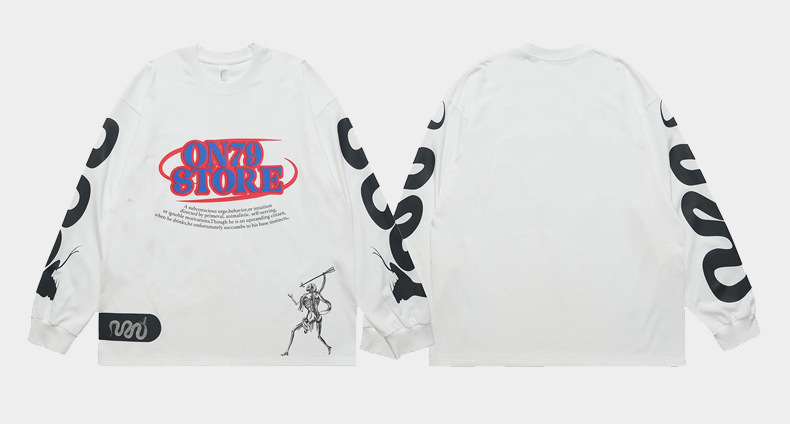 Women's Clothing VIVGAE national fashion brand design couple long sleeved autumn loose all match street round neck T shirt for men and women_voghion.com