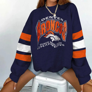 2024 Amazon cross-border independent station new women's letter pattern printing round neck long sleeve women's sweater