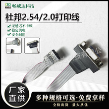 厂家定 制生产打印线 灰排线 DP25P  PH/XH/1.25/杜邦2.54/2.0