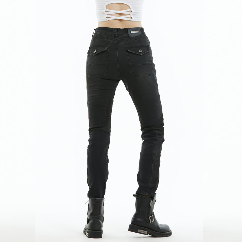 Volero motocicleta jeans Mujer Caballero verano malla transpirable estiramiento motocicleta resistente a la caída pantalones de montar