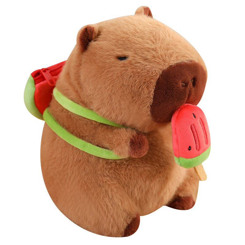 Fábrica de stock al por mayor de la nariz genuina osos muñecas de peluche colgantes capibara muñecas bolsas colgantes