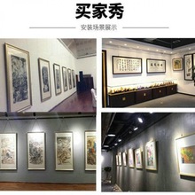 挂画轨道器可移动画轨美术馆画画展画廊吊轨挂绳加厚铝合金导轨