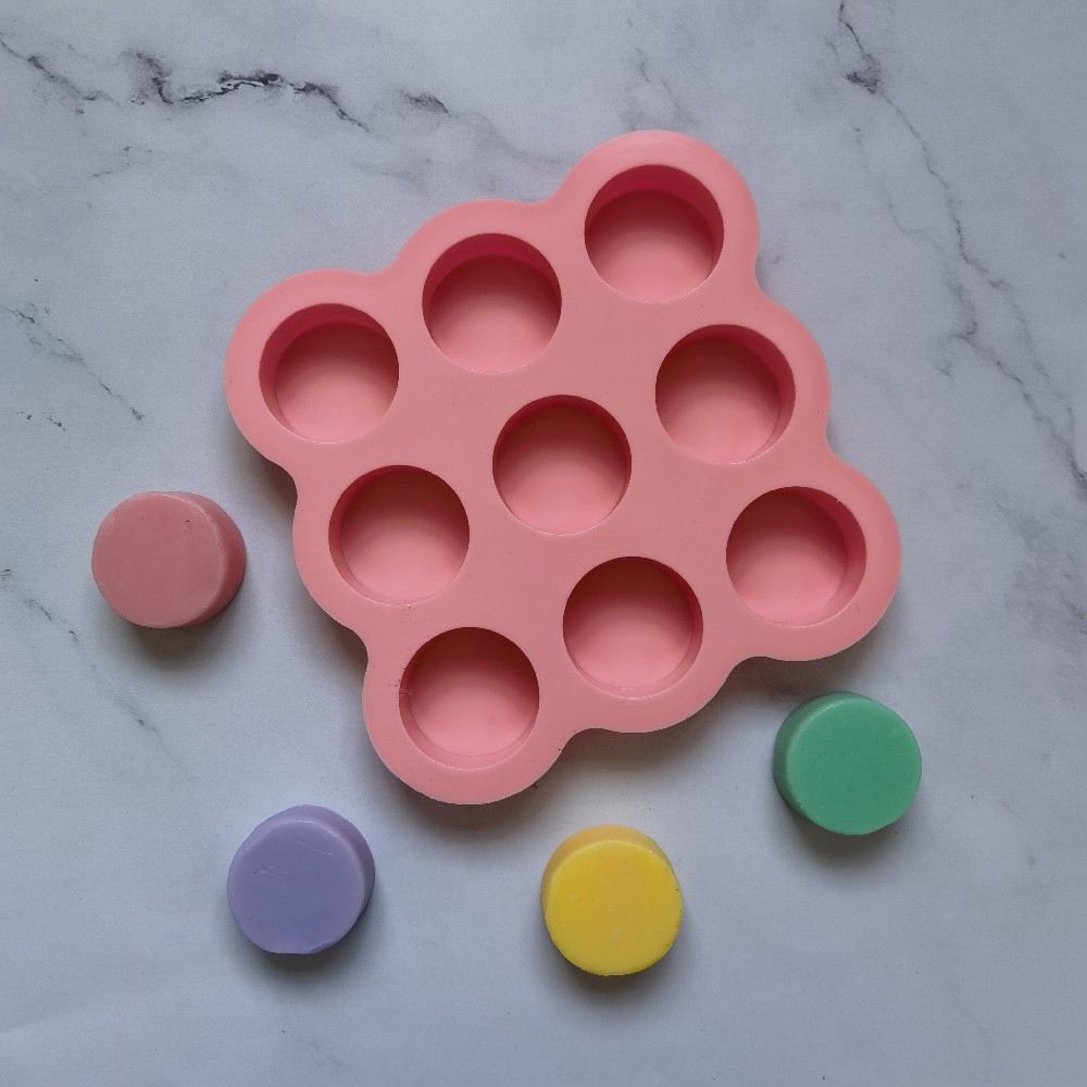 9 cilindros 187 molde de silicona pastel helado pudín molde de postre jabón utensilios de cocción