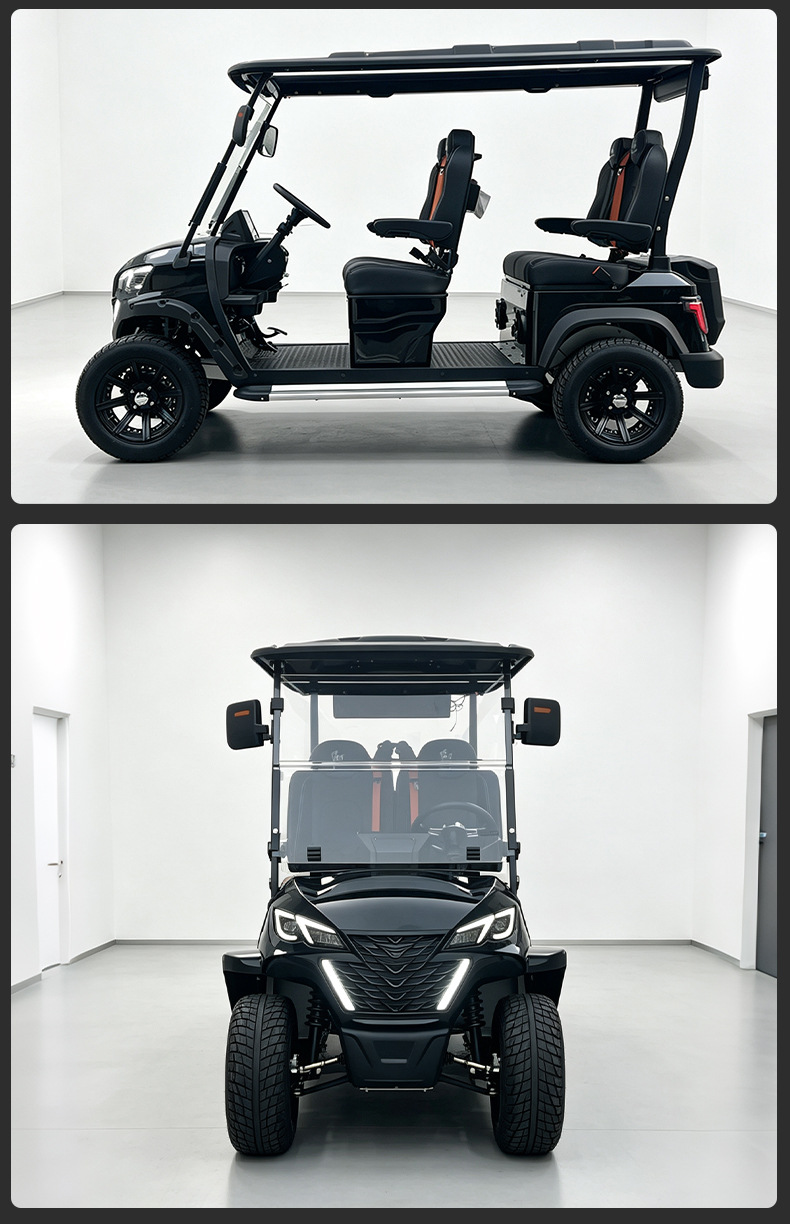 New model, two-seater golf cart powered by a lithium battery, off-road version, heavy-duty electric farm vehicle with hydraulic dump function