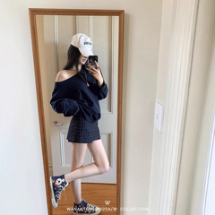 WANANTONG 东区格雷系 去繁就简拉链开叉设计裙裤女秋季短裙裤