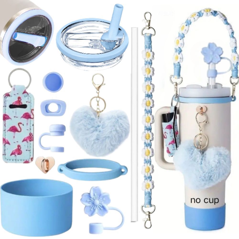 Accesorios de Amazon Stanley 40oz tejido corda de mano flor nudo gorra de paja cubierta taza colgante de pelo