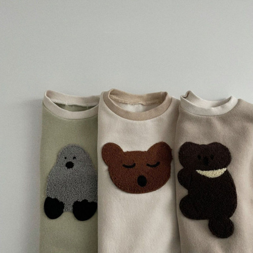 Korean version of ins newborn baby cute plush vest baby winter cute little animal style vest