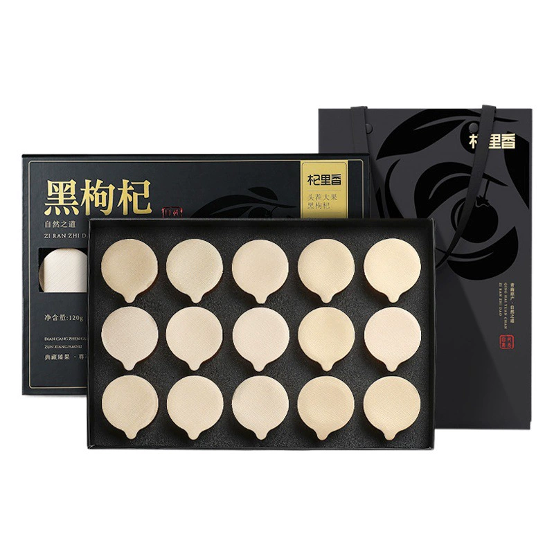Черные ягоды годжи Qili Xiang Qinghai первого урожая, 120 г, подарочная коробка к Новому году, крупные сушеные ягоды годжи, 15 маленьких баночек для чая