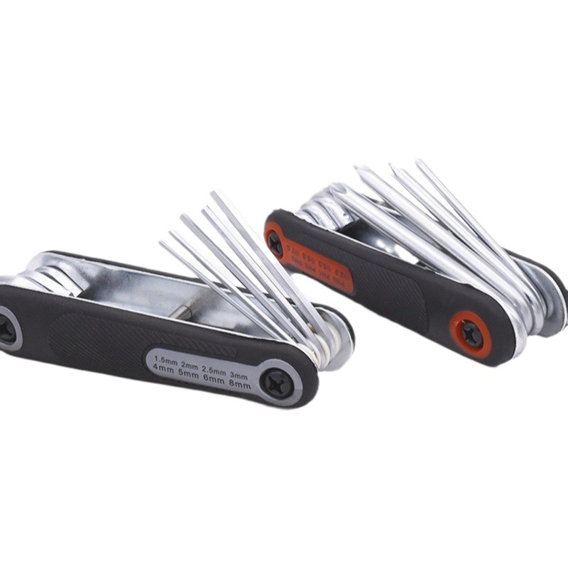 Motocicleta plegable hexágono socket traje multifunción destornillador coche eléctrico herramienta de reparación portátil llave de ciruela