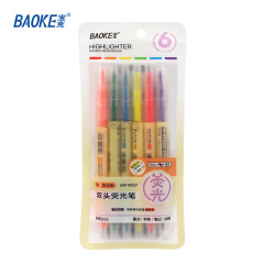Boker Fluorescent Pen Dual Head Fluorescent Marker Pen Color Highlighter Fluorescent Pen Notebook Colored Pen Note Taking Dedicated 