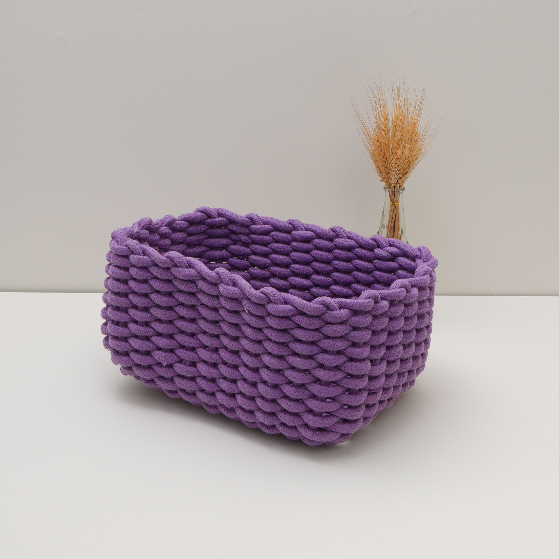 보라색 손잡이 없는 대형 사이즈