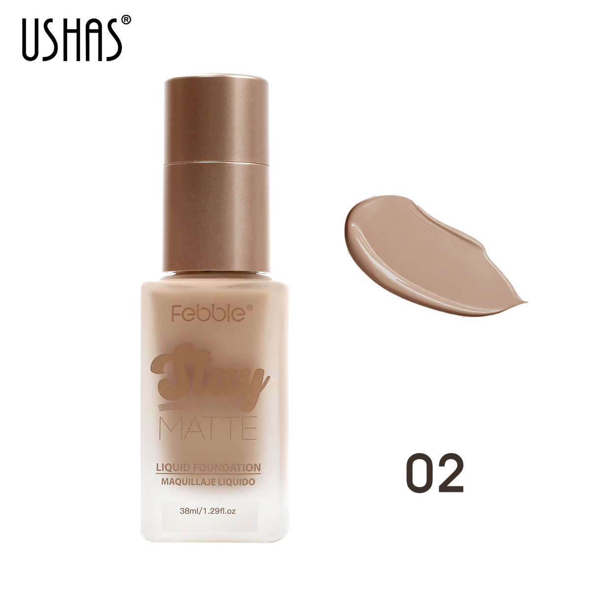 USHAS punto transfronterizo venta caliente impermeable fondo líquido de cubierta completa líquido de base opacador líquido de fondo líquido impermeable natural y duradero maquillaje