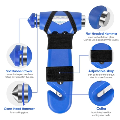 New Car Emergency Safety Hammer Qəza çəkici - blue
