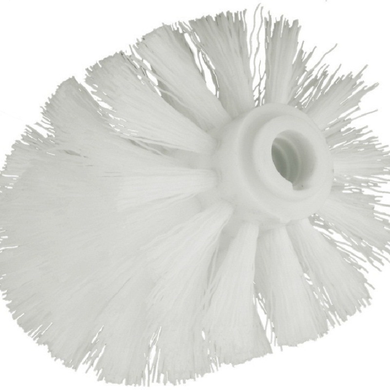 Cabeza redonda de plástico cepillo de baño de goma suave cepillo de reemplazo de limpieza bola cepillo de inodoro cabeza de cepillo blanco y negro cabeza de cepillo de inodoro accesorios de cepillo